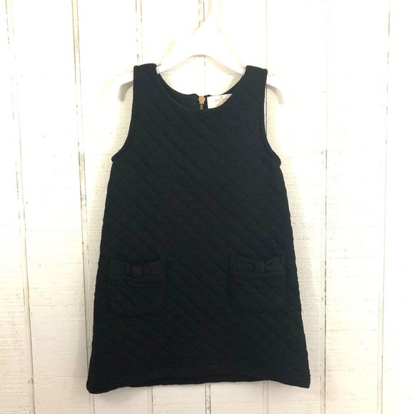 KATE SPADE Quilted Jumper Dress 4T Black